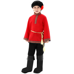 Kinder rot Russische Trachten für Jungen und Mädchen Kindertag Kostüm Cosplay Sets