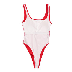 Baywatch Damen Badeanzug C.J. Parker Cosplay-Kostüm für Halloween, Karneval und Partys