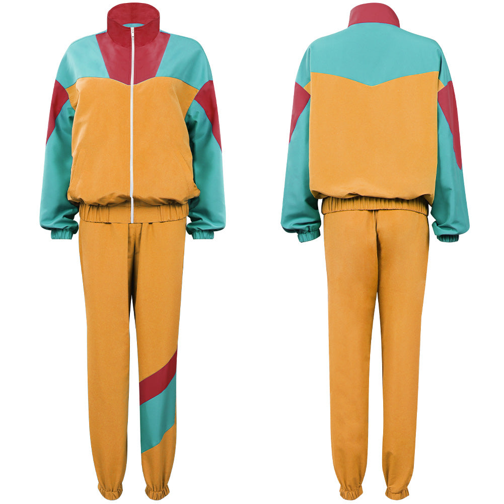 Damen 80er Jahre Trainingsanzug Cosplay Kostüm Outfits Halloween Karneval Anzug