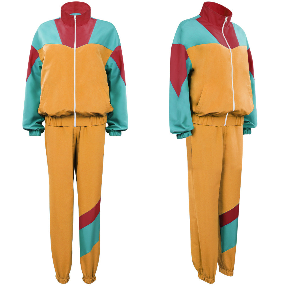 Damen 80er Jahre Trainingsanzug Cosplay Kostüm Outfits Halloween Karneval Anzug