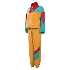 Damen 80er Jahre Trainingsanzug Cosplay Kostüm Outfits Halloween Karneval Anzug
