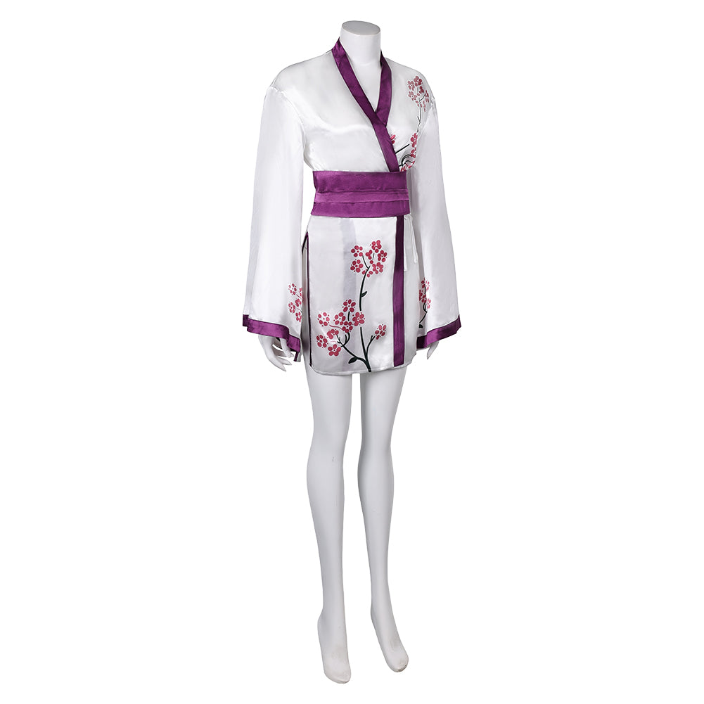 Damen ABBA Retro Style Robe Cosplay Kostüm Outfits Halloween Karneval Anzug Agnetha Faltskong