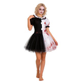 Damen Clown Kleid Terrifier-Cosplay-Kostüm für Halloween, Karneval und Partys