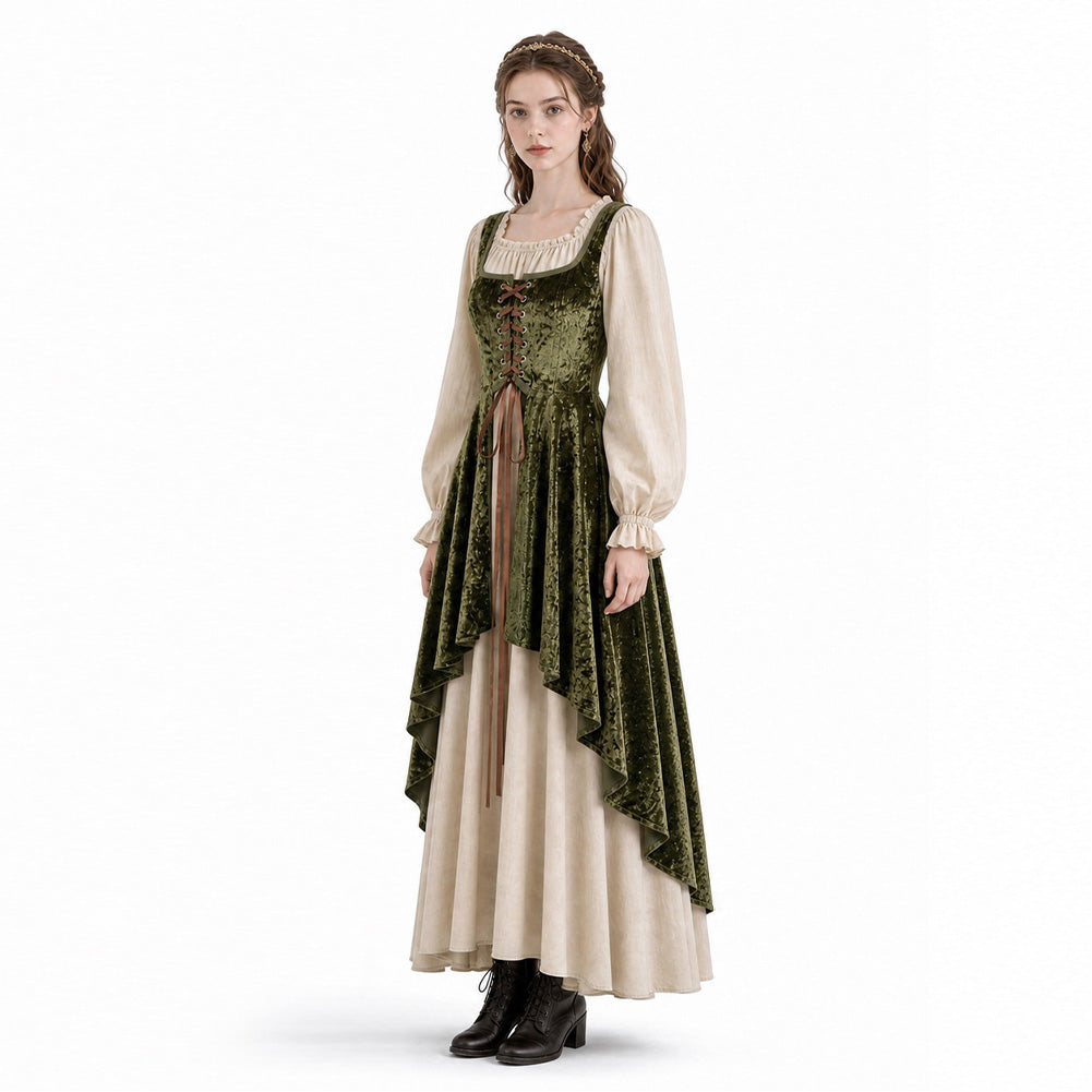 Damen Cosplay-Kostüm Halloween Karneval Party-Outfit Piratenkleid Mittelalter Kleid