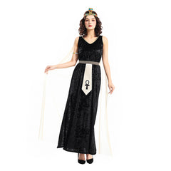 Damen Kleid Ägyptische Pharaonin Kostüm für Halloween & Fasching Karneval und Partys