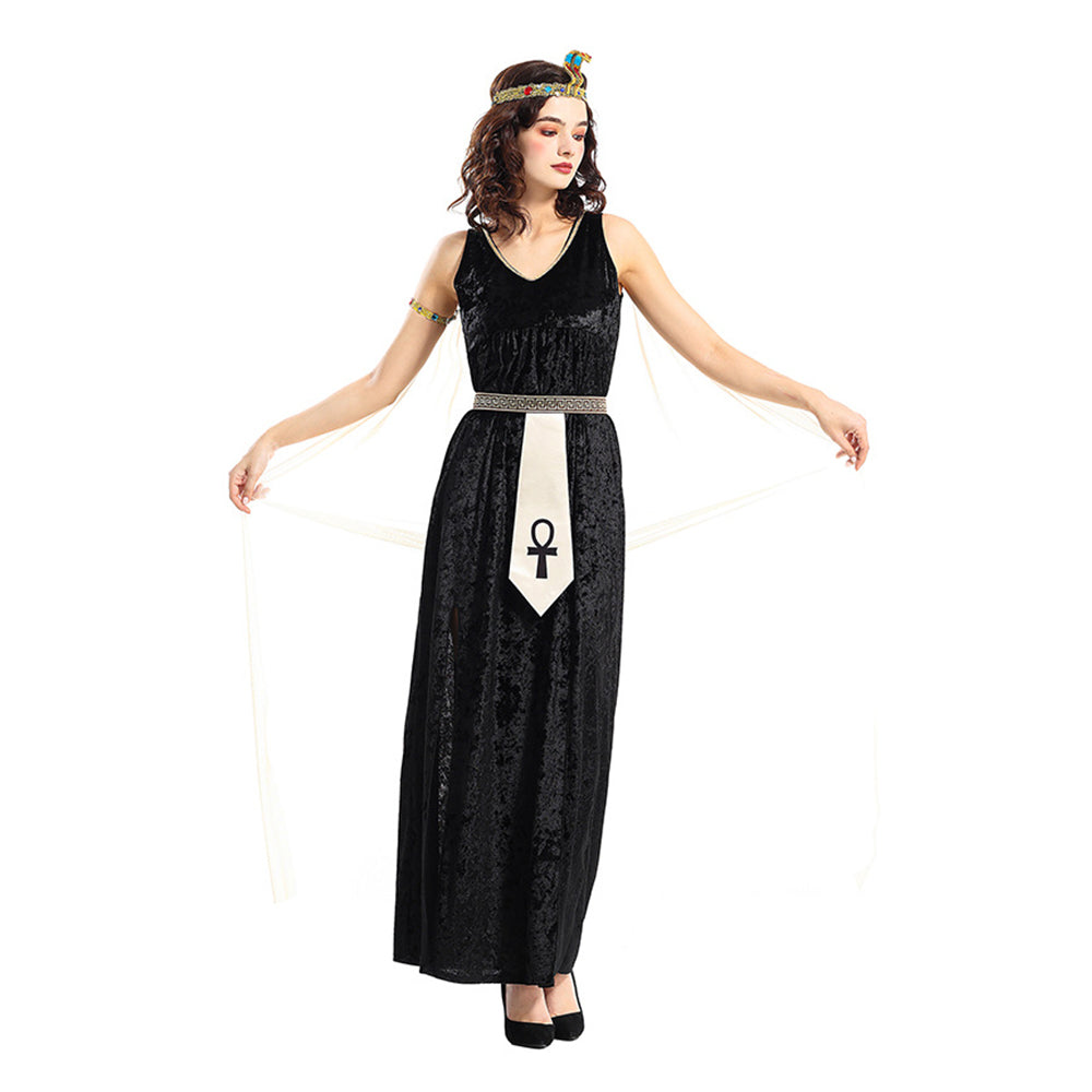 Damen Kleid Ägyptische Pharaonin Kostüm für Halloween & Fasching Karneval und Partys