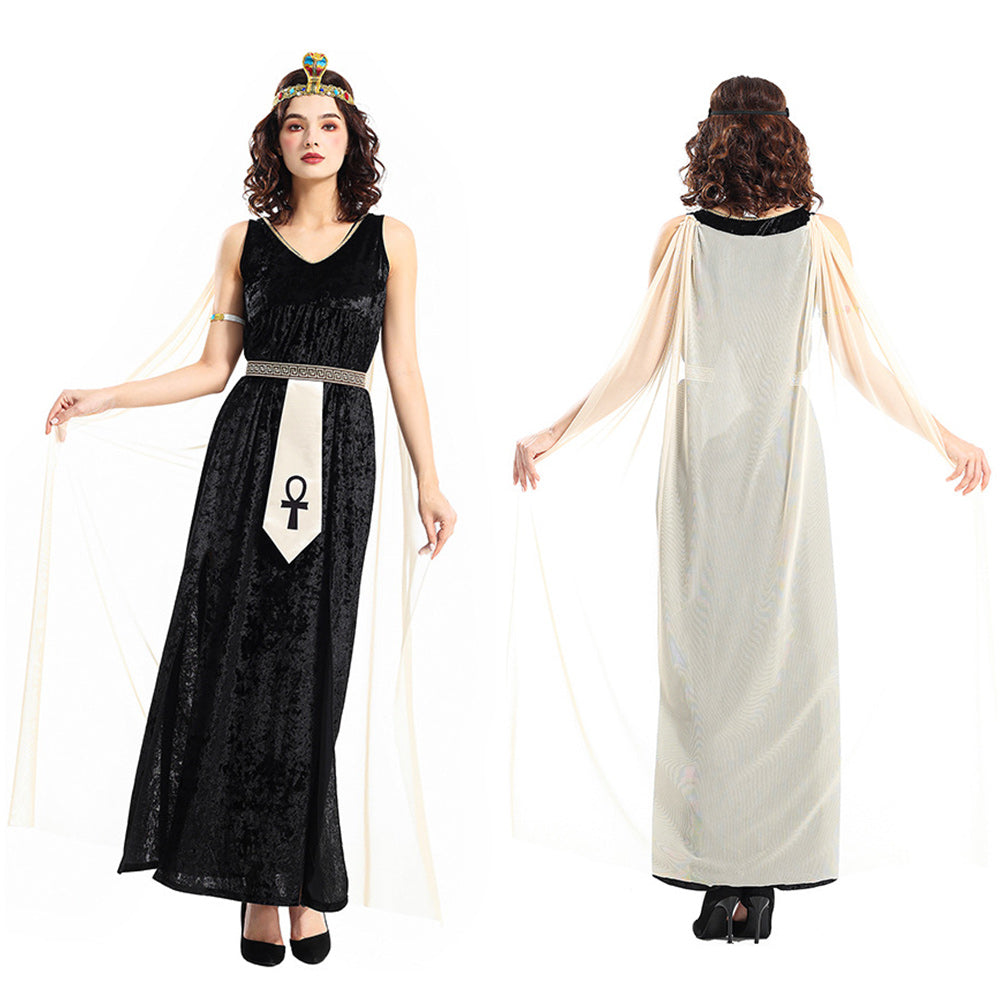 Damen Kleid Ägyptische Pharaonin Kostüm für Halloween & Fasching Karneval und Partys