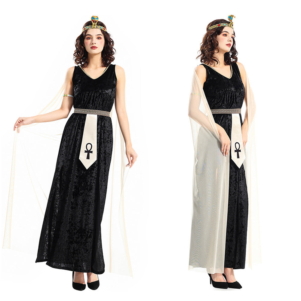Damen Kleid Ägyptische Pharaonin Kostüm für Halloween & Fasching Karneval und Partys