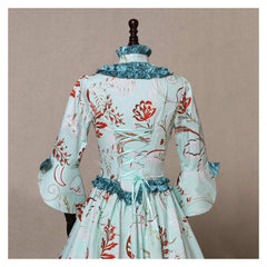 Damen Langärmliges Cosplay retro Langes Kleid Kostüm Outfits Halloween Karneval Anzug