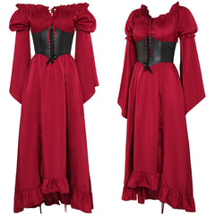Damen Mittelalter Kleid Cosplay Kostüm Outfits Halloween Karneval Anzug