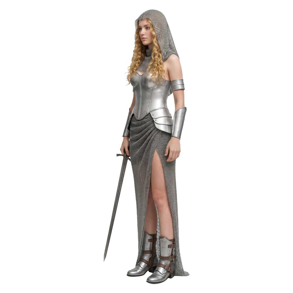 Damen Mittelalterliches Cosplay-Kostüm für Halloween, Karneval oder Partys – Ritter