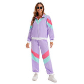 Damen Retro 70s Sportswear Hip Hop Disco Dance Cosplay Kostüm Jacke Mantel Hose Outfits Halloween Karneval Party Anzug