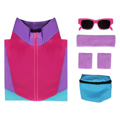 Damen rosa Cosplay Kostüm Outfits Halloween Karneval Anzug Jacke 80er