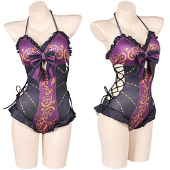 Damen sexy Baldur\'s Gate Badeanzug Astarion Cosplay Kostüm Outfits Halloween Karneval Anzug