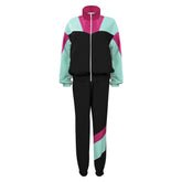 Damen Trainingsanzug 80er Cosplay Kostüm Outfits Halloween Karneval Anzug