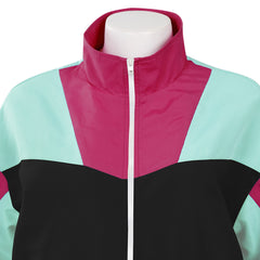 Damen Trainingsanzug 80er Cosplay Kostüm Outfits Halloween Karneval Anzug