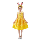 Die Schöne und das Biest Kinder Mädchen Belle Kleid Cosplay-Kostüm für Halloween, Karneval oder Partys