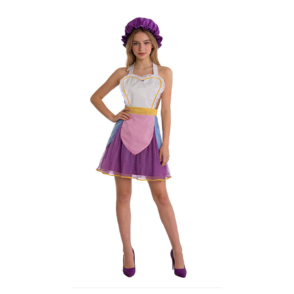 Die Schöne und das Biest Kinder Mädchen Kleid Cosplay-Kostüm für Halloween, Karneval oder Partys: Mrs. Potts