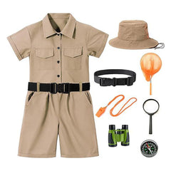 Entdecker Camping Cosplay Kostüm - Halloween Karneval Outdoor Party Komplettset