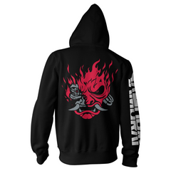 Cyberpunk 2077 Samurai Cosplay Hoodie 3D Druck Sweatshirt Jacke mit Kaputze für Erwachsene