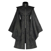 Herren Cosplay Kostüm Halloween Karneval Party Anzug punk Mittelalter Zauberer Mantel retro gothic