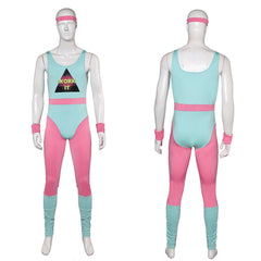 Herren Cosplay Kostüm Outfits Halloween Faschingskostüm 80er Jahre Trainingskostüme 80er Fitness Kostüme