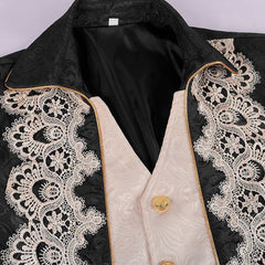Herren Steampunk Mittelalterlich Gotisch Viktorianisch Jacke Mantel Cosplay Kostüm Outfits Halloween Karneval Anzug