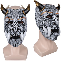 Japanisches Teufelsgesicht Kostüm Hannya Maske Latex Masken Helm Maskerade Halloween Party Kostüm Requisiten