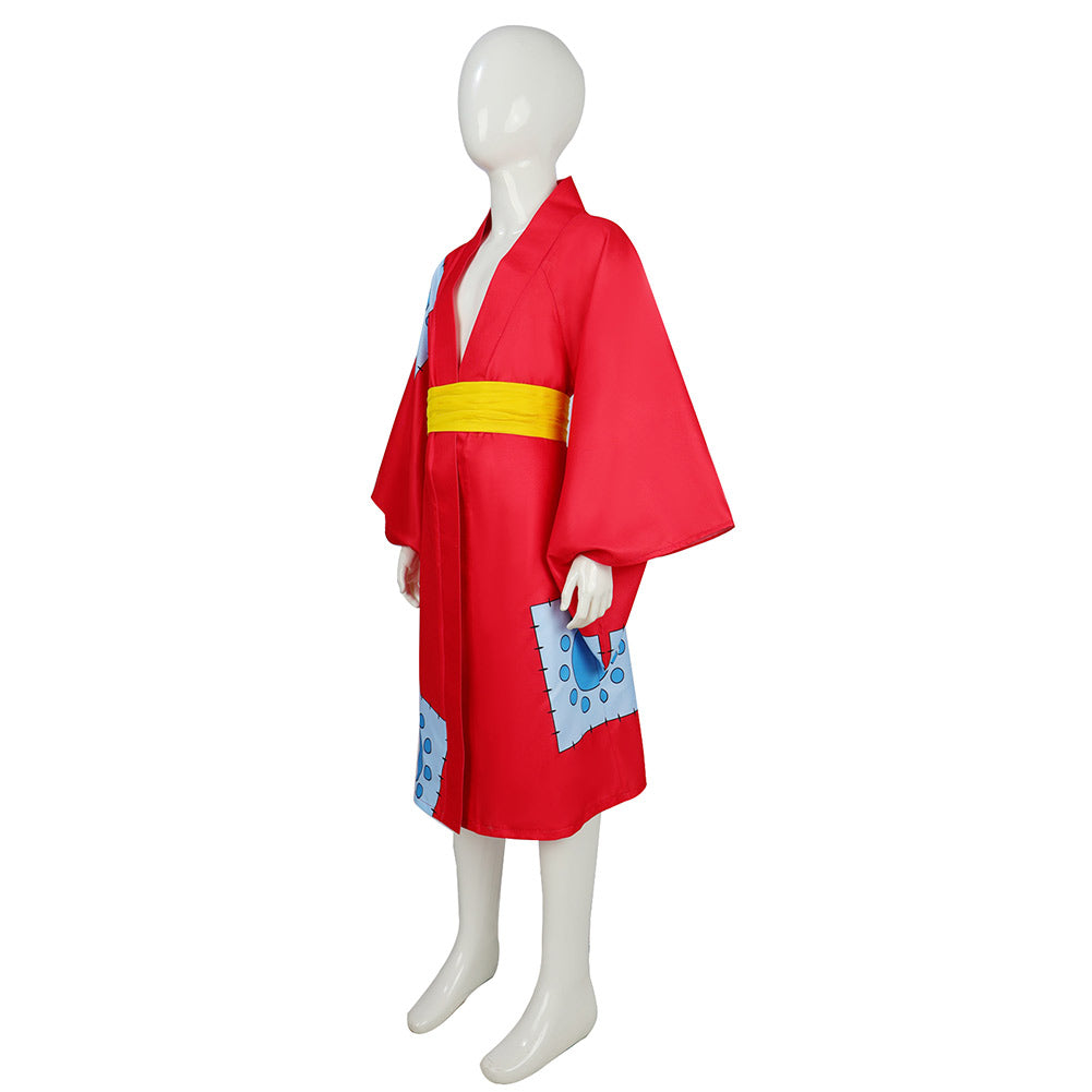 Kinder Luffy one piece Cosplay Kostüm Outfits Halloween Karneval Anzug Anime