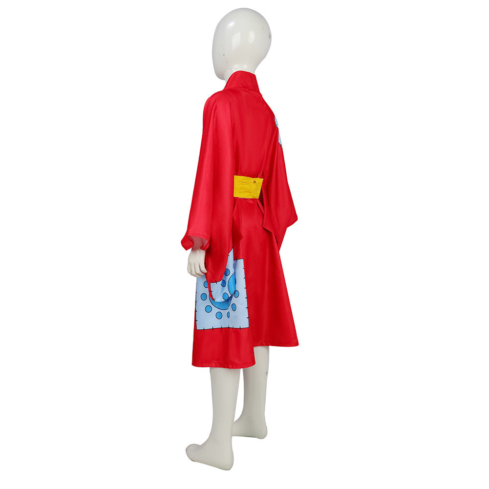 Kinder Luffy one piece Cosplay Kostüm Outfits Halloween Karneval Anzug Anime