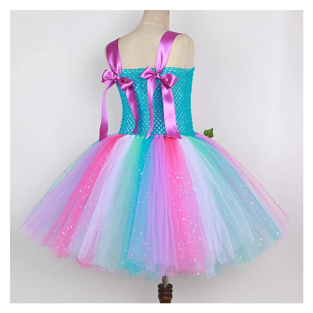 Kinder Mädchen Feenkleid Mesh Prinzessin TUTU Rock Schmetterlingsflügel Flauschiger Rock Cosplay Kostüm Outfits Halloween Karneval Anzug 