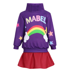 Kinder Mädchen Gravity Falls Cosplay-Kostüm für Halloween, Karneval oder Partys Mabel