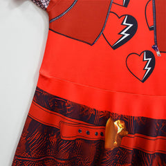 Kinder Mädchen Kleid Descendants: The Rise of Red- Red Cosplay Kostüm Outfits Halloween Karneval Anzug