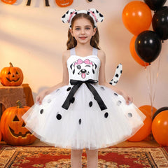 Kinder Mädchen Kleid Hund Tier-Cosplay Cosplay-Kostüm Halloween Karneval Party