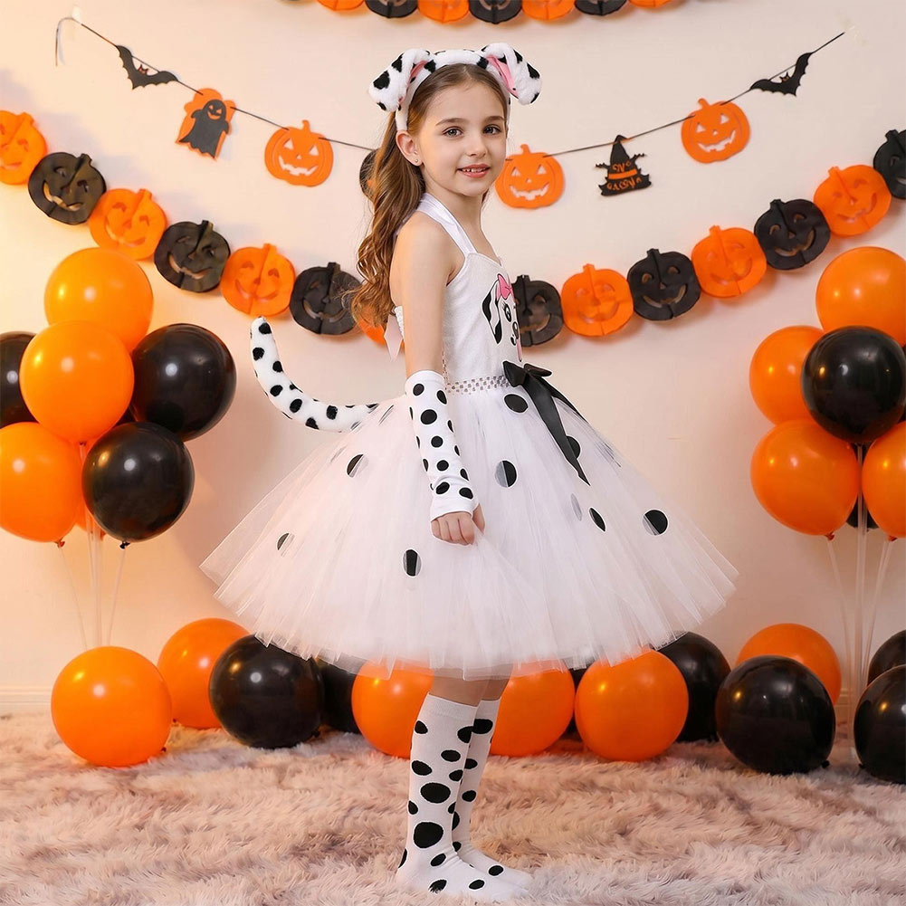 Kinder Mädchen Kleid Hund Tier-Cosplay Cosplay-Kostüm Halloween Karneval Party