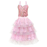 Kinder Mädchen Kleid Wicked Glinda Cosplay Kostüm Outfits Halloween Karneval Anzug