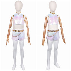 Kinder Mädchen Kpop Demon Hunters Rumi Cosplay Kostüm Halloween Karneval Party Overall Huntrix