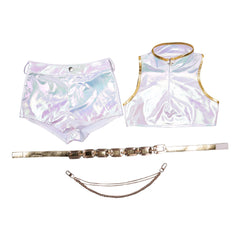 Kinder Mädchen Kpop Demon Hunters Rumi Cosplay Kostüm Halloween Karneval Party Overall Huntrix