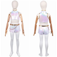 Kinder Mädchen Kpop Demon Hunters Rumi Cosplay Kostüm Halloween Karneval Party Overall Huntrix