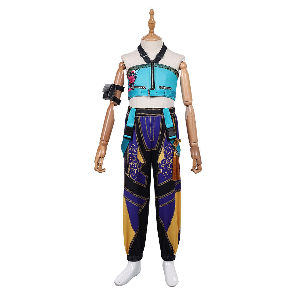 Kinder Mädchen Kpop Demon Hunters Zoey Cosplay Kostüm Halloween Karneval Party Anzug