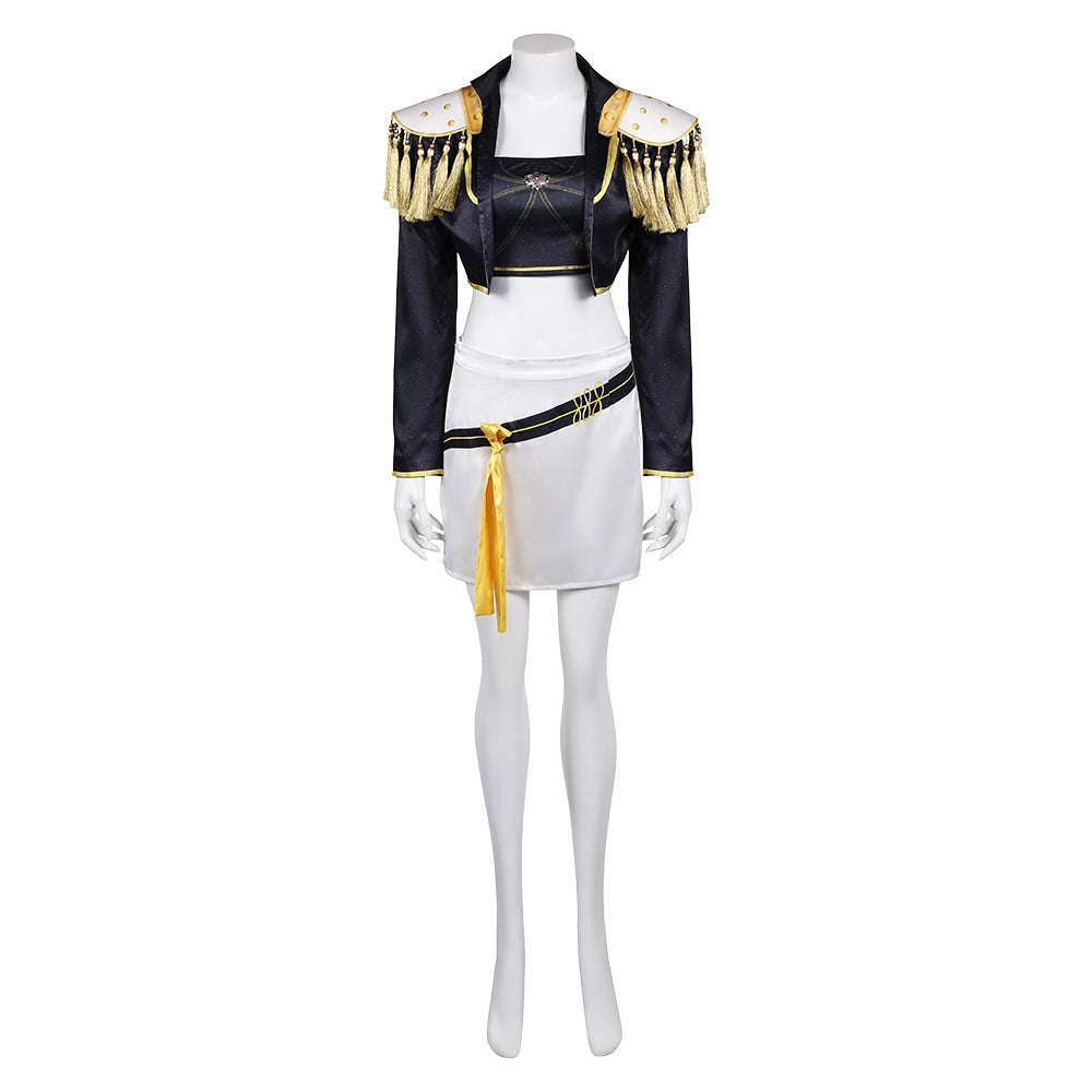 Kinder Mädchen Mila Kpop Demon Hunters Cosplay Kostüm Halloween Karneval Party Outfit