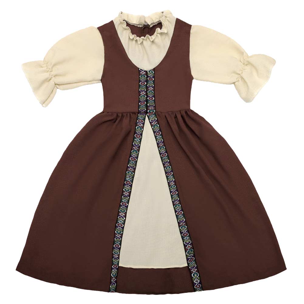 Kinder Mädchen Mittelalterlicher Hof Palast Stil Renaissance Kleid Cosplay Kostüm Outfits Halloween Karneval Anzug
