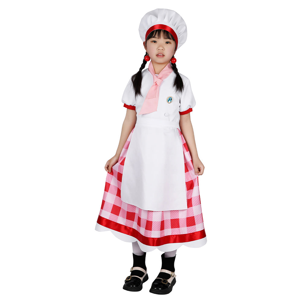 Kinder Mädchen Peach Peach Princess Peach: Showtime! Cosplay Kostüm Outfits Halloween Karneval Anzug