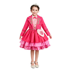 Kinder Mädchen rosa Kleid Descendants Rosa Cosplay-Kostüm für Halloween Karneval und Partys