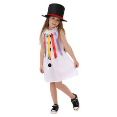 Kinder Mädchen Weihnachten Schneemann Cosplay Kostüm Halloween Karnevalsparty Anzug