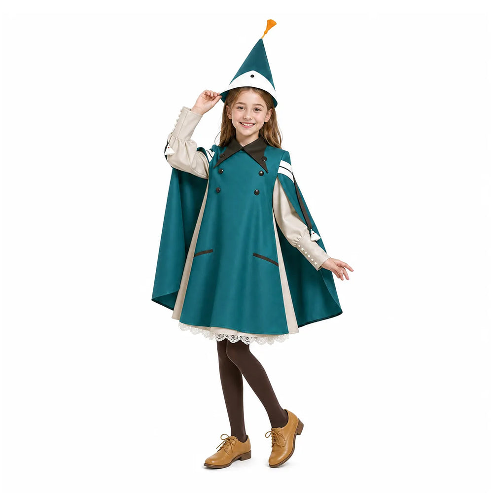 Kinder Mädchen Witch Hat Atelier Coco Cosplay-Kostüm mit spitzem Hut – Halloween- und Karnevals-Party-Outfit