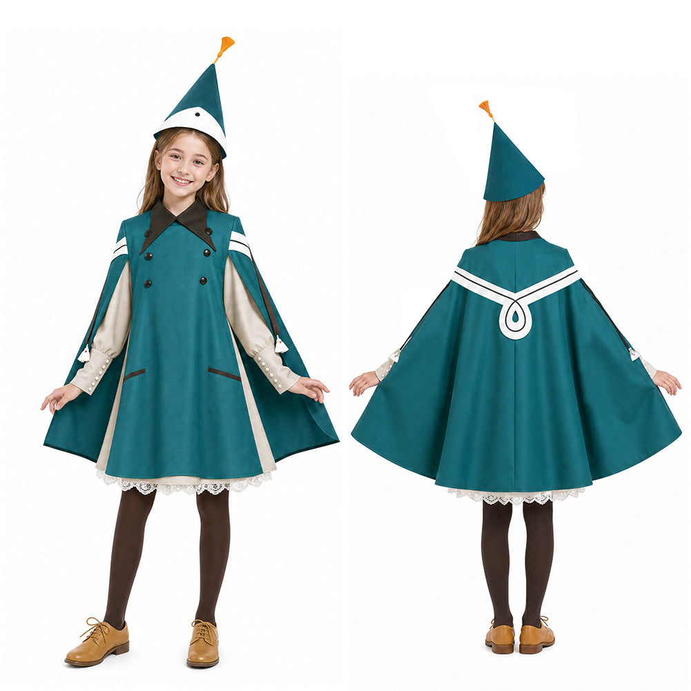 Kinder Mädchen Witch Hat Atelier Coco Cosplay-Kostüm mit spitzem Hut – Halloween- und Karnevals-Party-Outfit