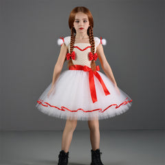 Kinder Mödchen tutu Kleid Cosplay Kostüm Halloween Karneval Party Anzug Annabelle