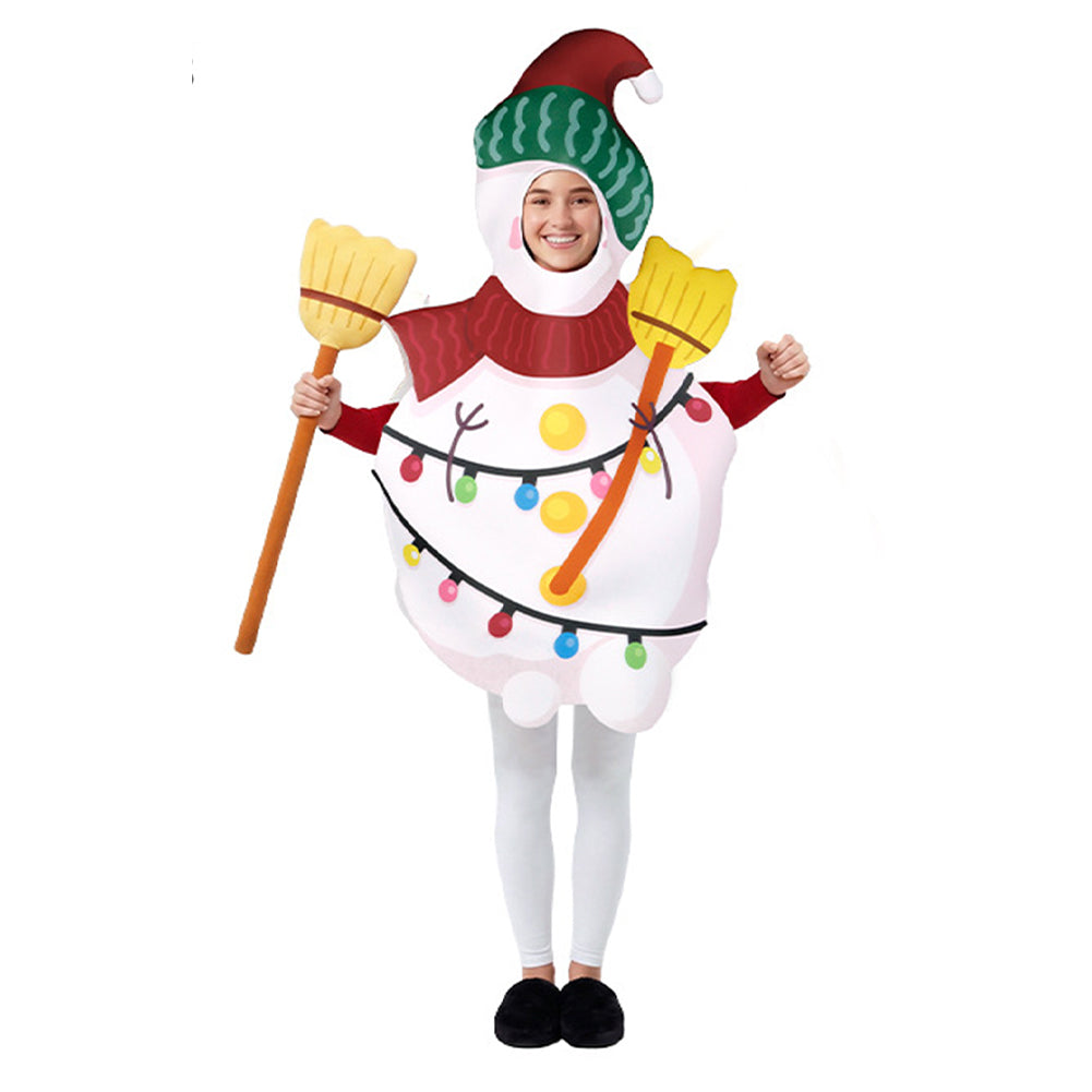 Kinder Schneemann-Cosplay-Kostüm für Halloween und Karnevalspartys