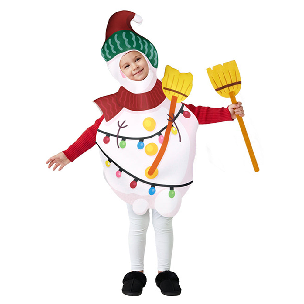 Kinder Schneemann-Cosplay-Kostüm für Halloween und Karnevalspartys